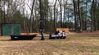 Snowdog tows 5000 lb Silverado can it pull 1000 lbs in a sled [upl. by Shalna]