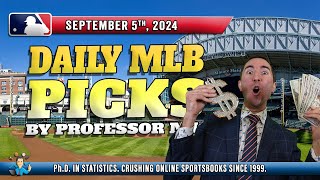 MLB DAILY PICKS  BEST SYSTEM PICKS FOR TONIGHT BY STATS PhD September 5th mlbpicks [upl. by Asertal317]