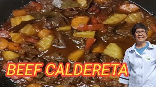 BEEF CALDERETA  Bakareta  AKLAN STYLE  HOW TO COOK BEEF CALDERETA  BAKARETA RECIPE [upl. by Eniawed]