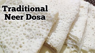 Traditional Neer Dosa  पारंपारिक नीर डोसा MJs Easy Recipes [upl. by Rutter638]