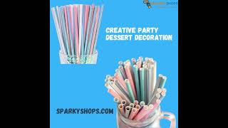 Disposable Paper Colorful Straw shorts viral youtubeshorts ecommerce SparkyShops [upl. by Smaj716]