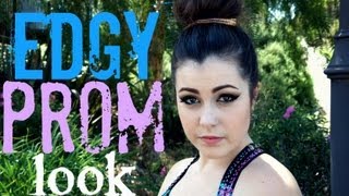 An Edgy Prom Look Hair Makeup and Dress [upl. by Breskin]