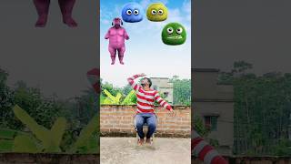 Fatty dog cap wearing monkey dancing girl and cow dancing funny face magic video shorts trending [upl. by Acissj241]