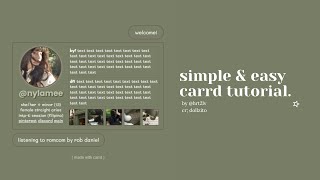 simple amp easy carrd tutorial ✦ cr myungchacco [upl. by Humphrey]