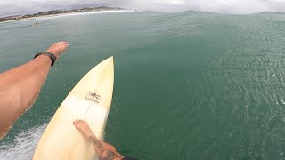 SURFING A KAZUMA HAWAII 610 WE FOUND FOR 80 RAW POV [upl. by Fryd]