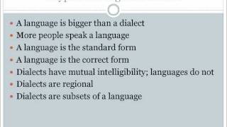 The Difference Between a quotLanguagequot and a quotDialectquot [upl. by Alvy222]