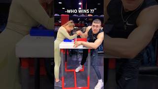 WHO WINS 🥊⚡ARM WRESTLING 🥶armwrestling shorts sports gym wrestling [upl. by Laundes]