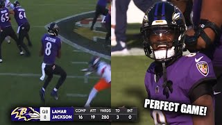 Lamar Jackson PERFECT PASSER RATING 🔥 AMAZING Full Highlights vs Broncos [upl. by Annaid]