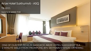 Arize Hotel Sukhumvit  ASQ [upl. by Gnourt853]