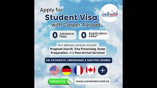 Study Abroad With Career Abroad internationaleducation internationalstudents studentvisa [upl. by Sven]