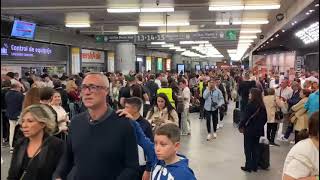 Interrumpida la circulación de trenes en Atocha [upl. by Eelannej]