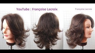 Coupe de cheveux femme dégradée  Medium length haircut with layers  Corte de pelo en capas [upl. by Aehsel248]