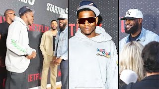 LeBron James Cant Believe Anthony Edwards Wore Casual Outfit At Netflix Movie Premier [upl. by Griffith751]