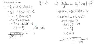 Nierówności liniowe  lekcja [upl. by Idnyl]