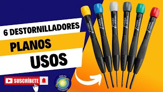 Usos de Destornilladores Perilleros Planos 6u Proskit 8pk2062 [upl. by Lleryd]