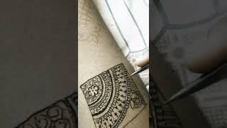 Quick And Easy Border Filling Mehndi Design mehndi beatifulmehndidesign hennatattoo henna [upl. by Calvinna]