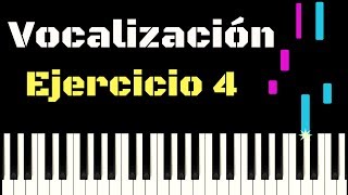 EJERCICIO DE VOCALIZACIÓN 4  Tutorial piano [upl. by Anabal395]