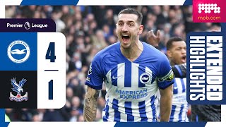 Extended PL Highlights Brighton 4 Crystal Palace 1 [upl. by Allemahs]