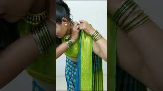 Beautiful silk saree draping tutorial for beginners  saree draping for today wedding  sari wear [upl. by Lyrehs]