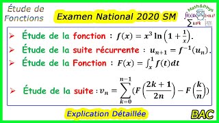 Étude de Fonction  Sommes de Riemann  Suites  Examen National 2020  2 Bac SM  Exercice 4 [upl. by Colin120]