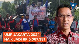 Tok UMP DKI Jakarta 2024 Naik 33 Persen Jadi Rp 5067381 [upl. by Nonnek856]