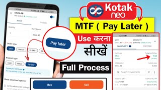 Kotak Neo Pay Later MTF Use Karna Sikhe Pay Leter Kya Hai Kotak Neo App Me kotakneo [upl. by Montanez456]