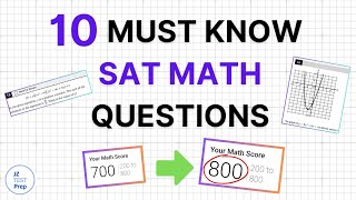 December SAT Math 10 Must Know SAT MATH Questions 2024 [upl. by Karlene]