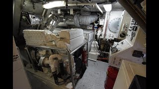 37 m Perini Navi sail yacht Engine room video tour [upl. by Cypro521]