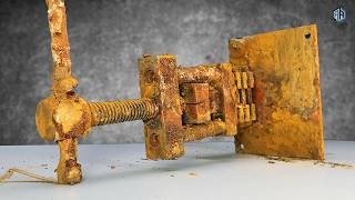 Rusty Antique Aluminum Cutter DIY Machine Restoration Videos [upl. by Nalani891]