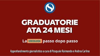 VIDEO GUIDA  Graduatorie Ata 24 mesi come compilare la domanda senza errori [upl. by Wilhelm716]