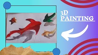 3D Fish Water Colour Painting  Water colour painting tutorial [upl. by Cathrin]