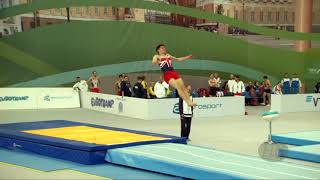 WILLERTON Kristof GBR  2018 Trampoline Worlds St Petersburg RUS  Qualification Tumbling R1 [upl. by Leonteen700]