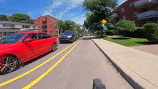 New Bike Lanes on rue de Terrebonne in NDG [upl. by Ahtiuqal]