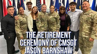 4K60 FPS The Retirement Ceremony of CMSgt Jason Barnshaw [upl. by Tierza531]