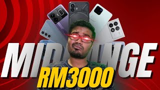 Top 5 Mid Range Smartphone under RM3000 in 2024  Malaysia [upl. by Aisetal141]