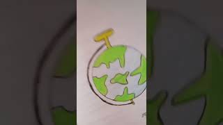 Globe drawing by art and craft with Aarushi 🎨🖌️ [upl. by Sedda]