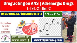 Adrenergic Drug  Catacholamine  Synthesis Storage amp Release  L12 Unit2 Medicinal Chemistry I [upl. by Aehsan44]