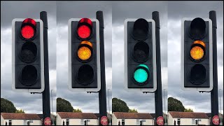 Norwich Aylsham Road A1402 JO Woodcock Road PEEK TLED amp Siemens Helios CLS Traffic Lights [upl. by Evangeline919]