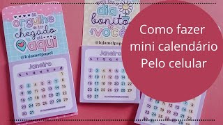 como fazer mini calendário [upl. by Harvey]