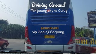 Driving around towards Curug Indonesian traffic [upl. by Archy]