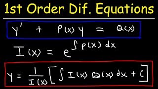 First Order Linear Differential Equations [upl. by Ahtibat]