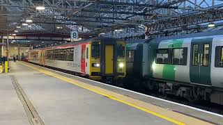 153922 and 153362 roars out of Crewe platform 8 bound for Shrewsbury 140924 [upl. by Neelhtac552]