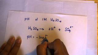 Calculating the pH value of 1 M H2SO4 [upl. by Alket]