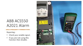 ABB ACS550 Drive A2021 Alarm [upl. by Yknarf]