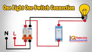 How to wire a light switch  One Light One Switch Connection  House Wiring [upl. by Corley]