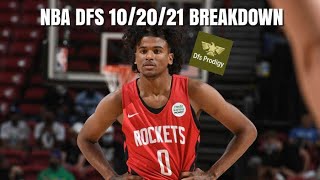 NBA DFS 102021 Breakdown [upl. by Humberto194]