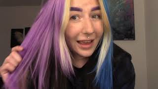 SPLIT HAIR purple and blue PART 2 using GOOD DYE YOUNG [upl. by Silloh]