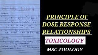 DOSE RESPONSE RELATIONSHIPS IN TOXICOLOGY doseresponsecurve toxicology msczoolo ZOOLOGYNOTES [upl. by Nimocks731]