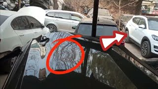 door repair  paintless dent repair  Hyundai car left back door dent repair 2024 [upl. by Anaihsat]