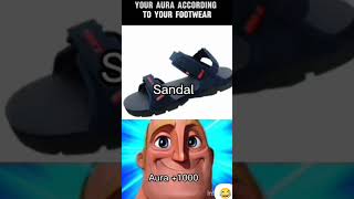 footwear with their aura🔥trending funny funnymemes comedyaura [upl. by Allanson]